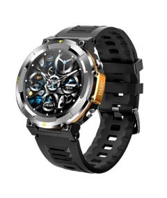 Dany D-Force Smart Watch-Jet Black & Golden - On Installments - IS-0240